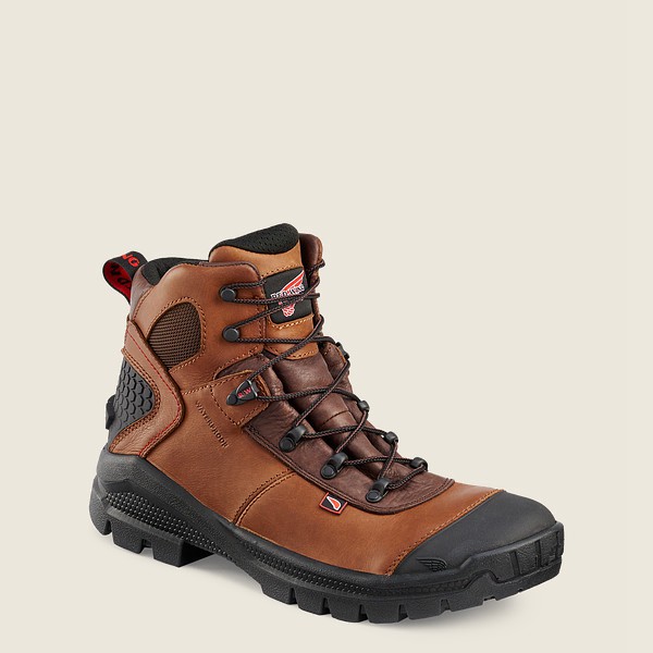 Red Wing Mens Crv™ - 6-inch Waterproof Toe - Safety Boots Brown/Black - 7684BANVM